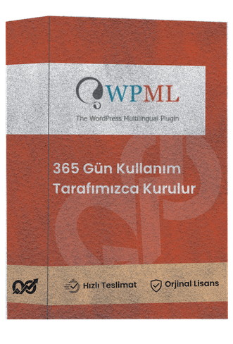 WPML - The WordPress Multilingual Plugin - 365 Günlük (180 Gün Garantili)