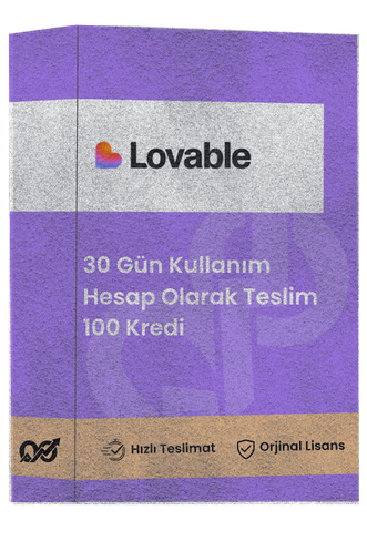 Lovable Pro Plan 100 Kredi  - 30 Günlük (Garantisiz)